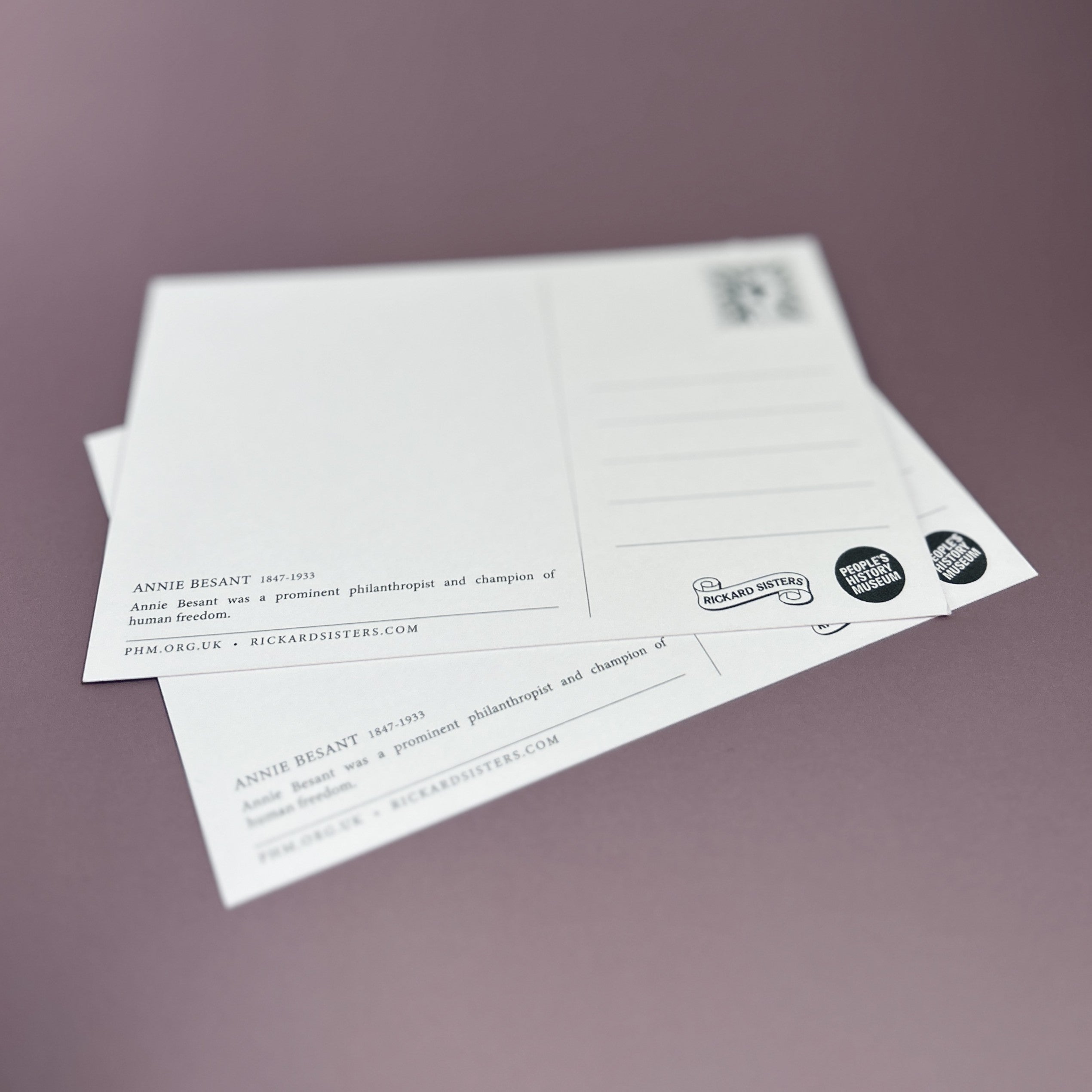 Rickard Sisters x PHM - Annie Besant Postcard
