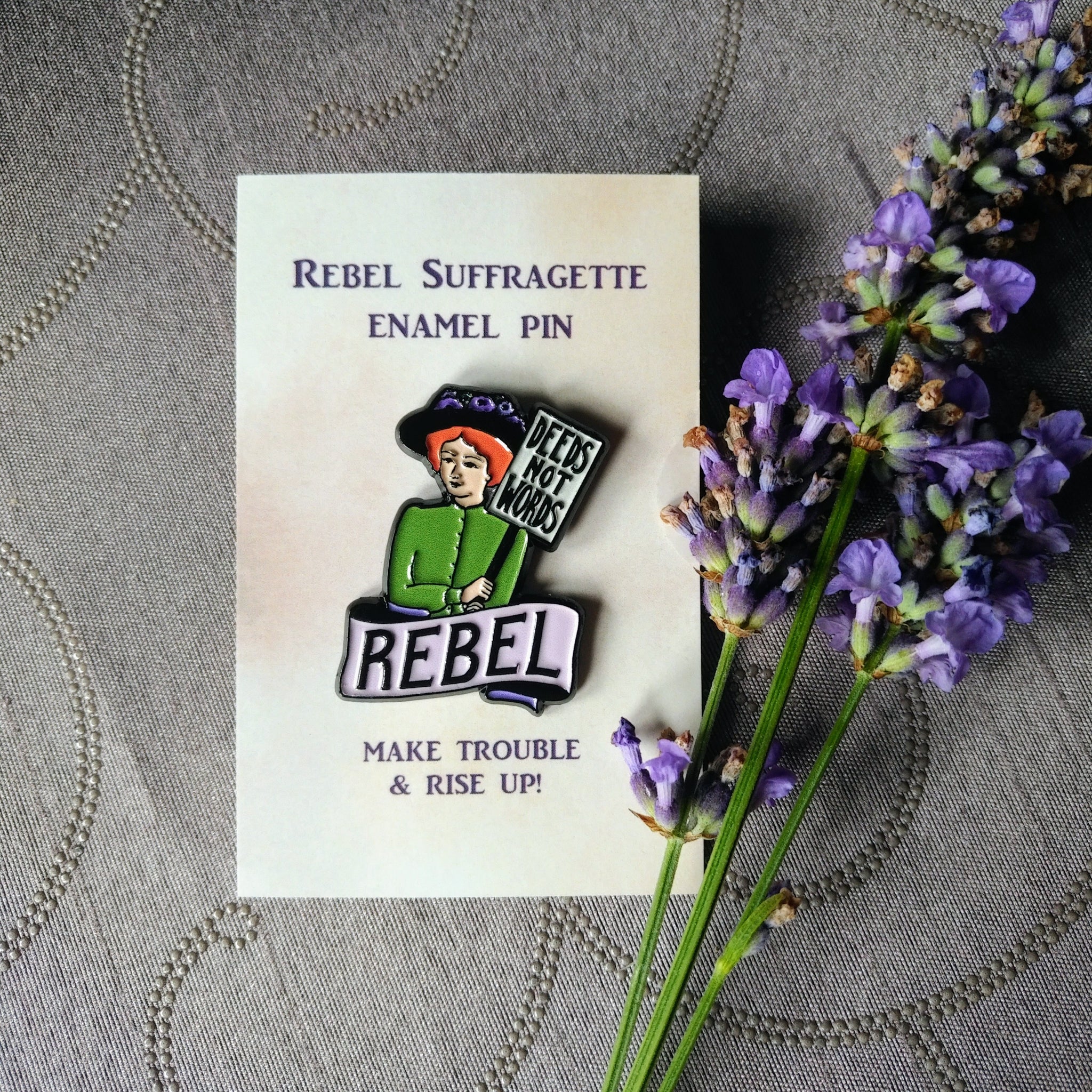 Rebel Suffragette Enamel Pin