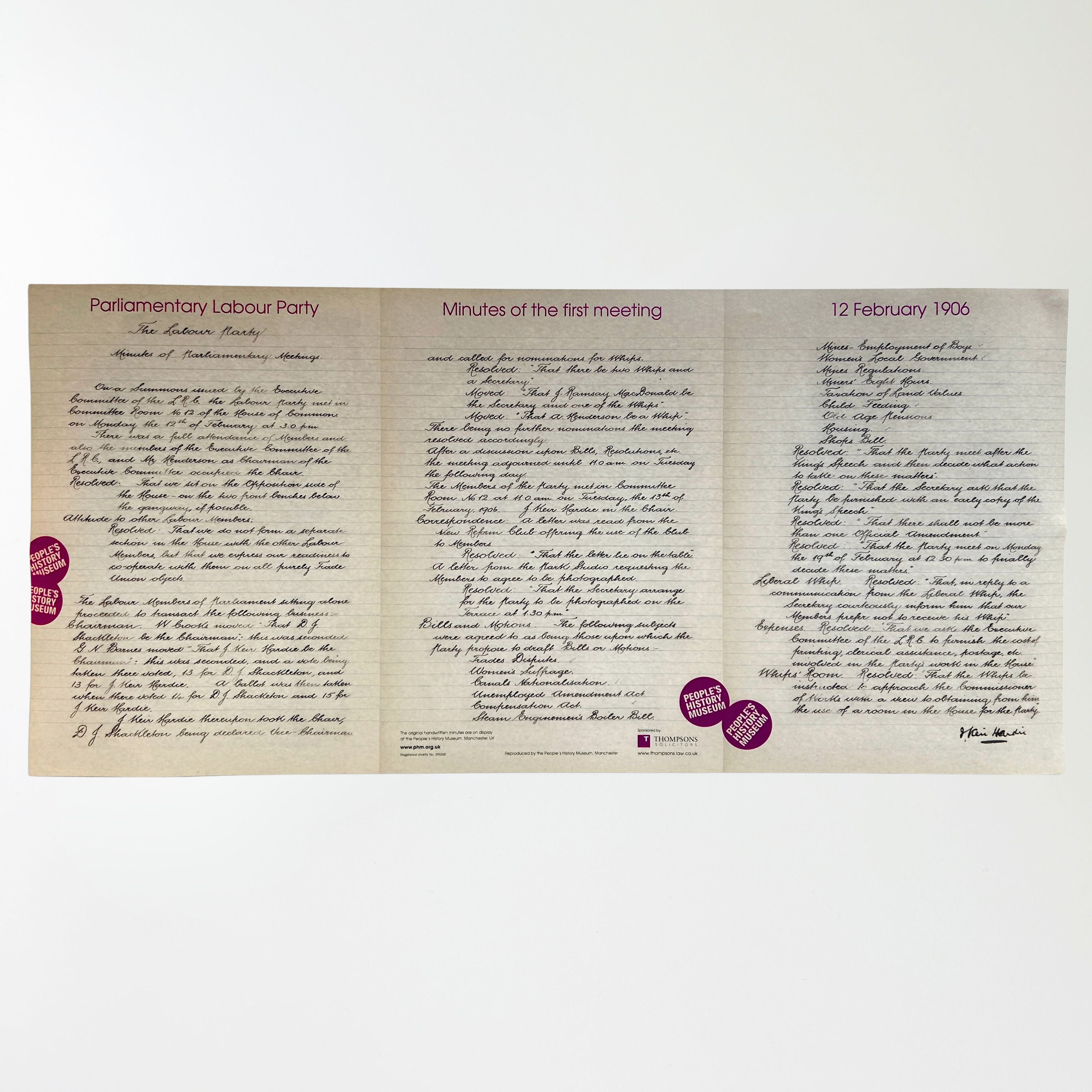 Labour Party Minutes Poster