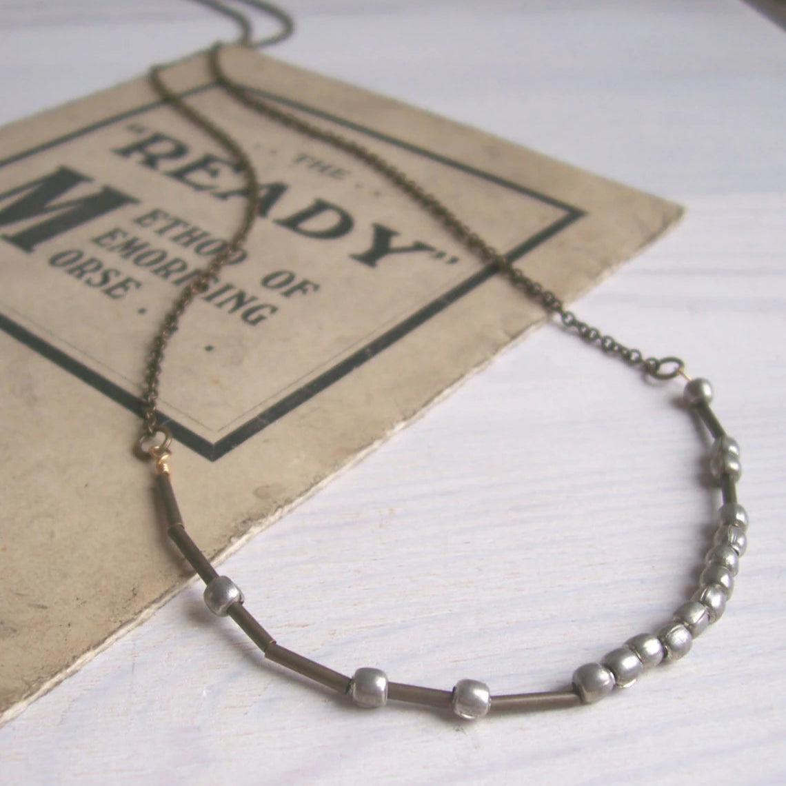 'Manchester' Morse Code Necklace - The Magpie's Daughter