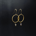 Gemstone Hoop Earrings with Purple Amethyst- The Magpie’s Daughter