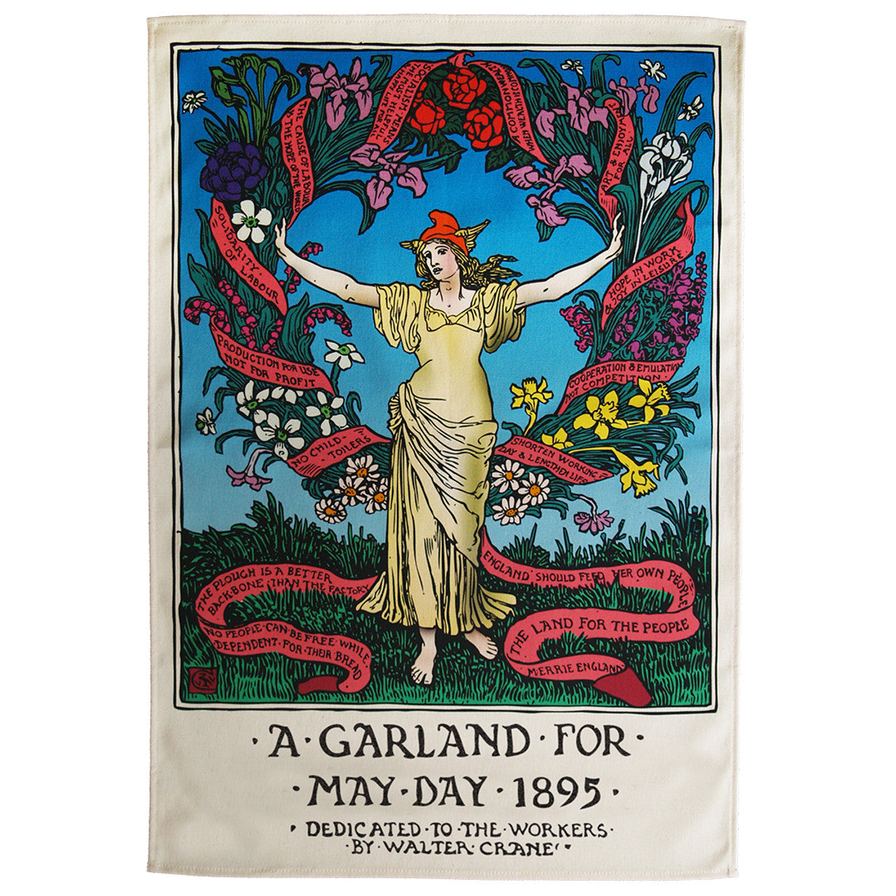 May Day 1895 - Radical Tea Towel