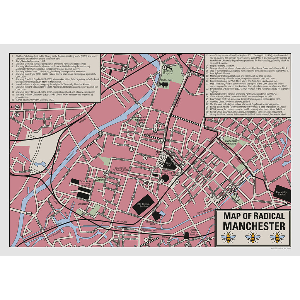 Radical Manchester Map - Poster