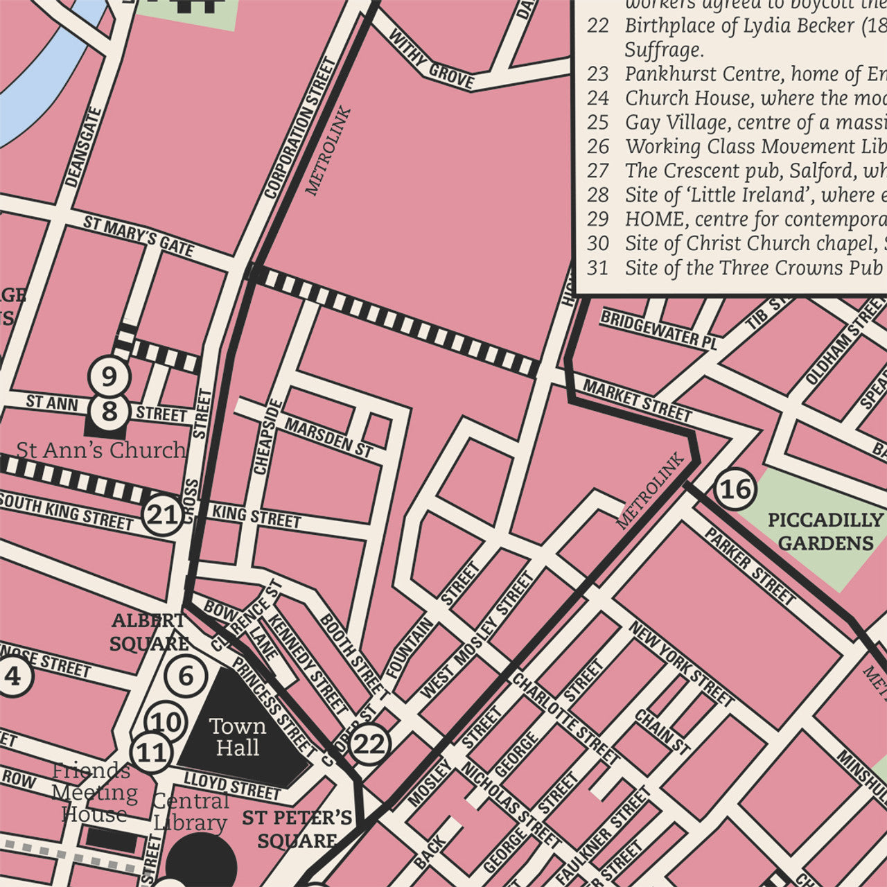 Radical Manchester Map - Poster