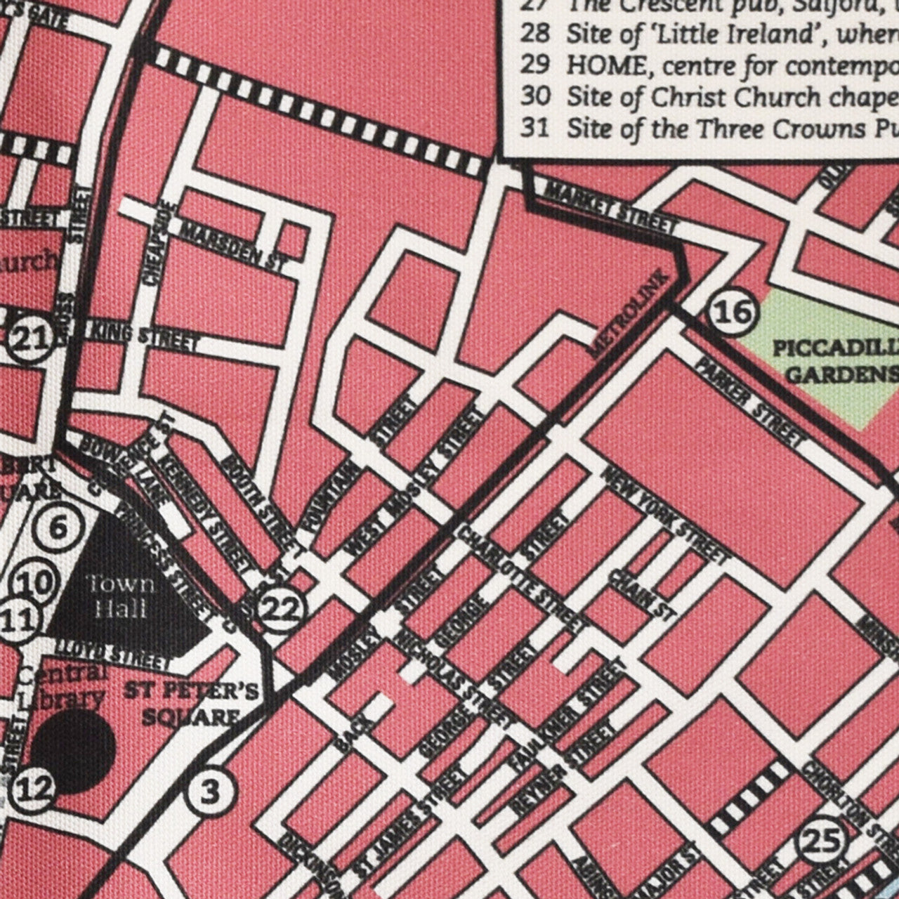 Radical Manchester Map - Radical Tea Towel