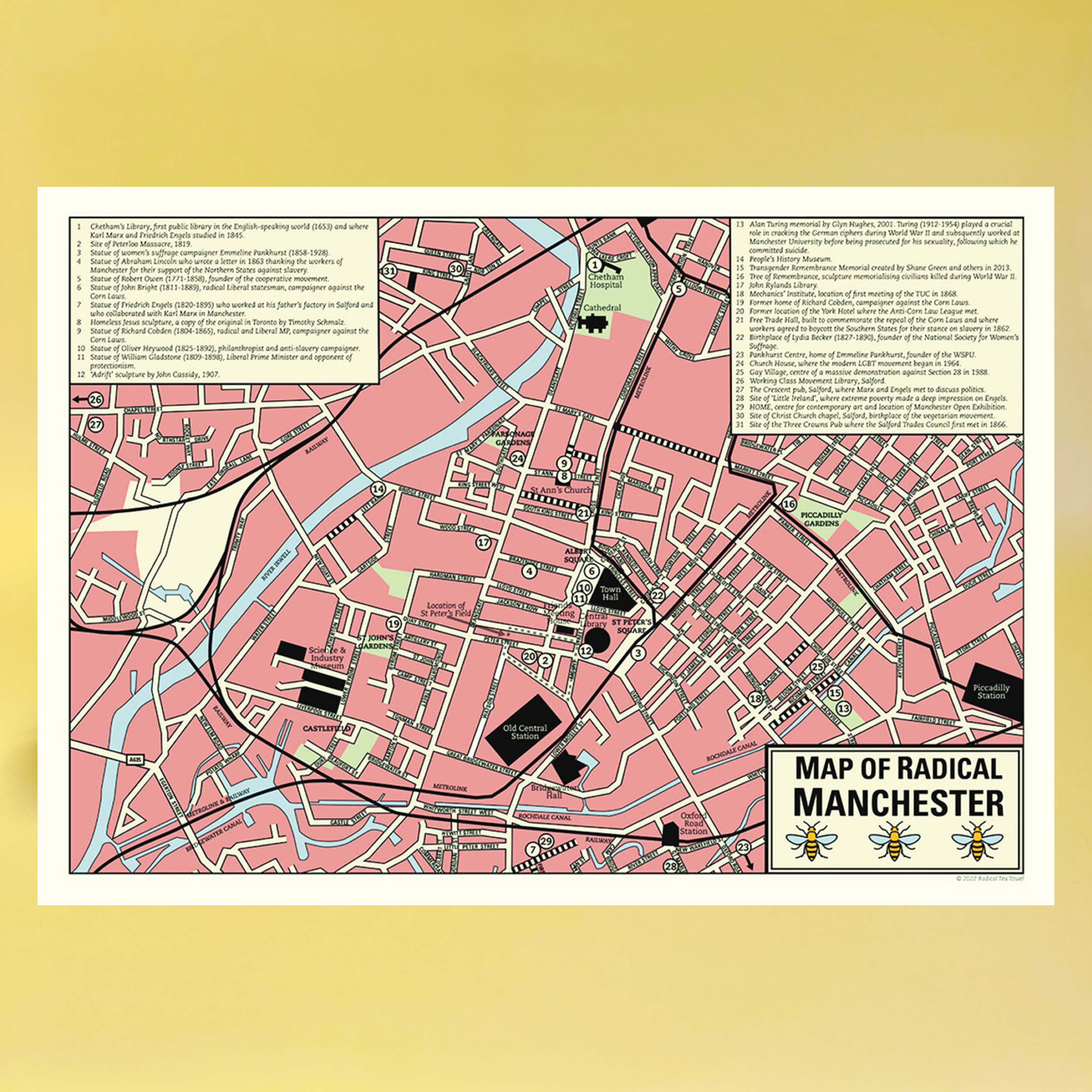 Radical Manchester Map - Poster