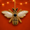 Embroidered Gold Bee Decoration