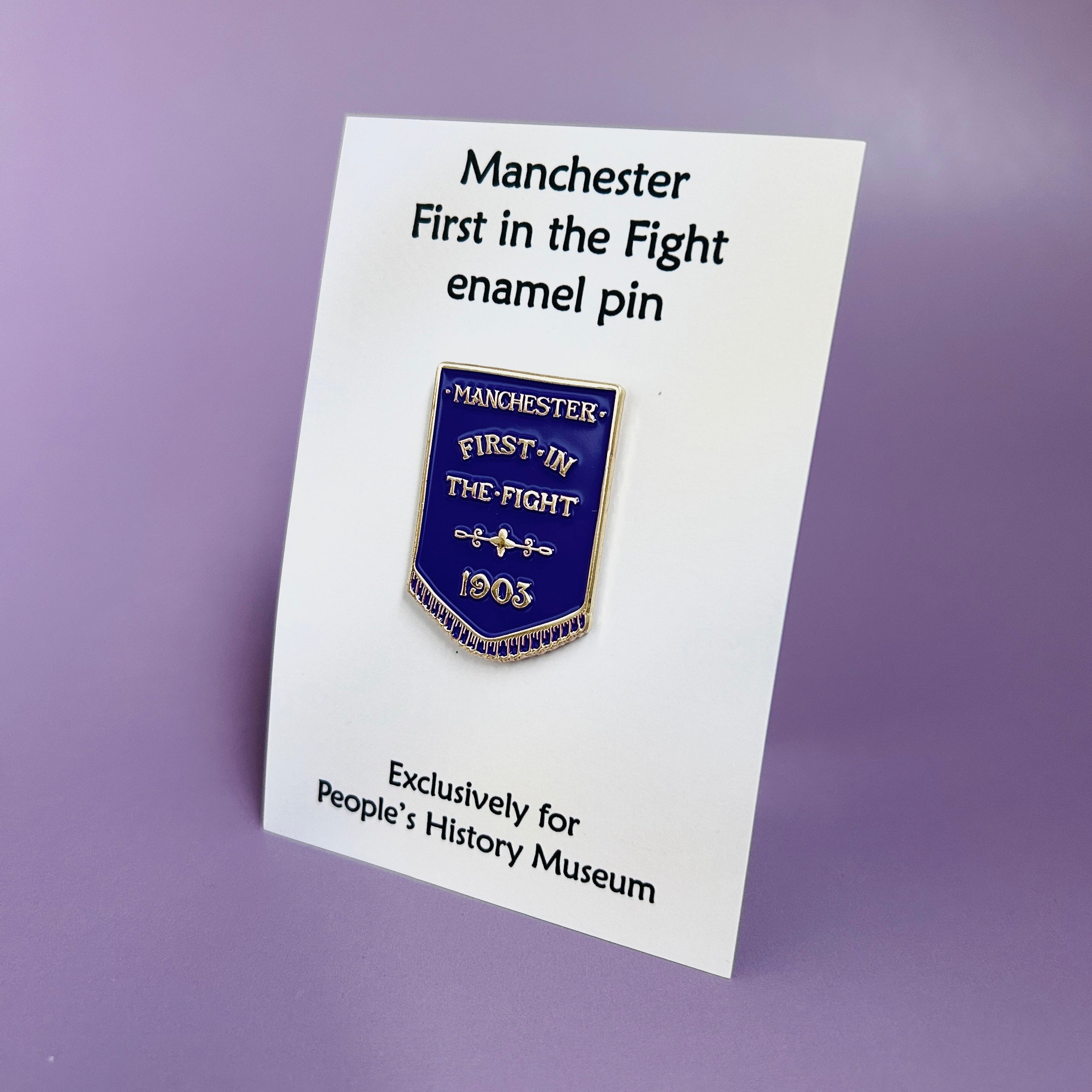 Manchester - First in the Fight Enamel Pin