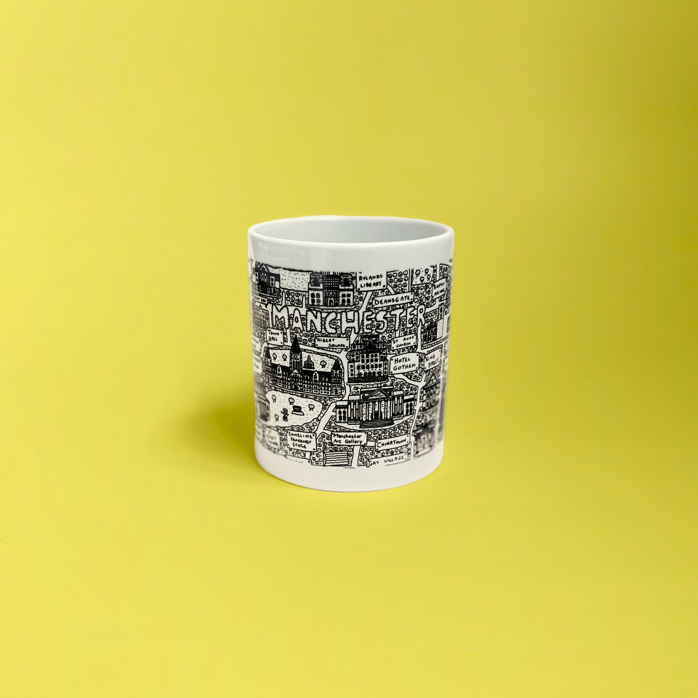 Manchester Doodle Mug by Dave Draws