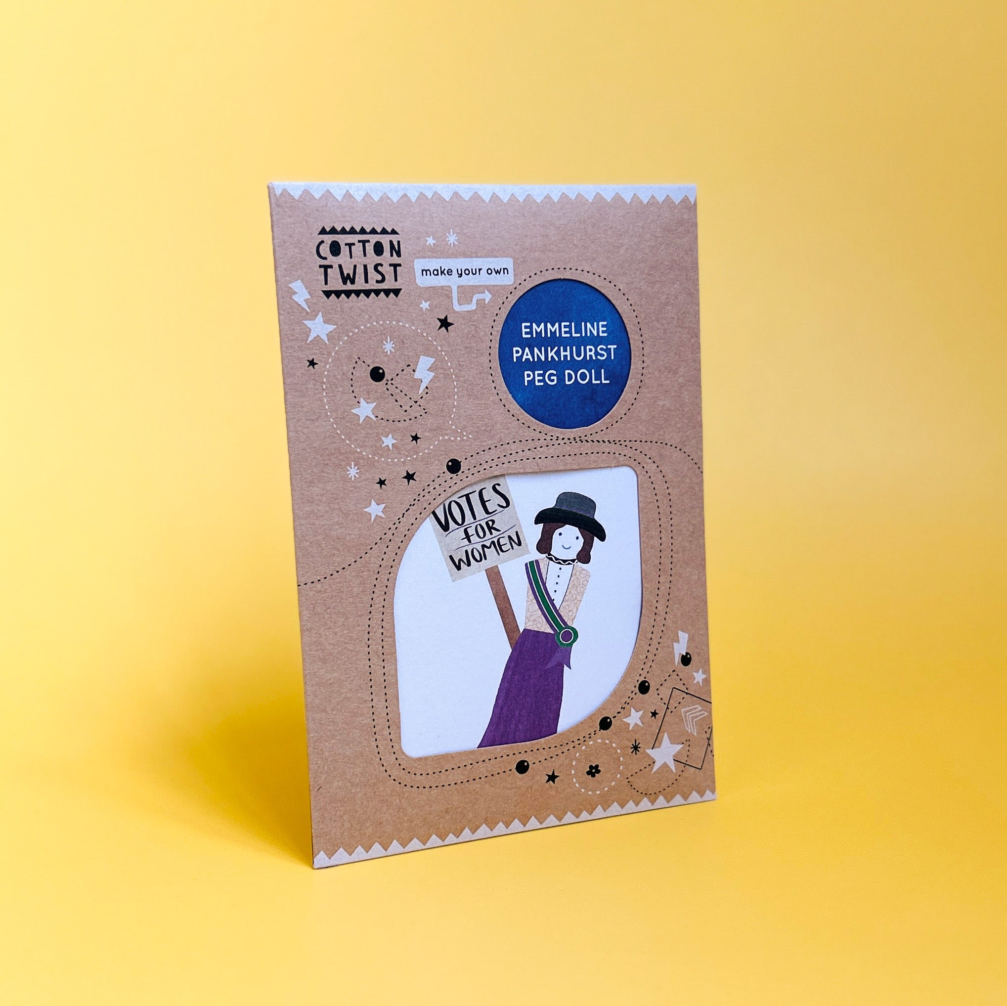 Make Your Own Emmeline Pankhurst Peg Doll Kit