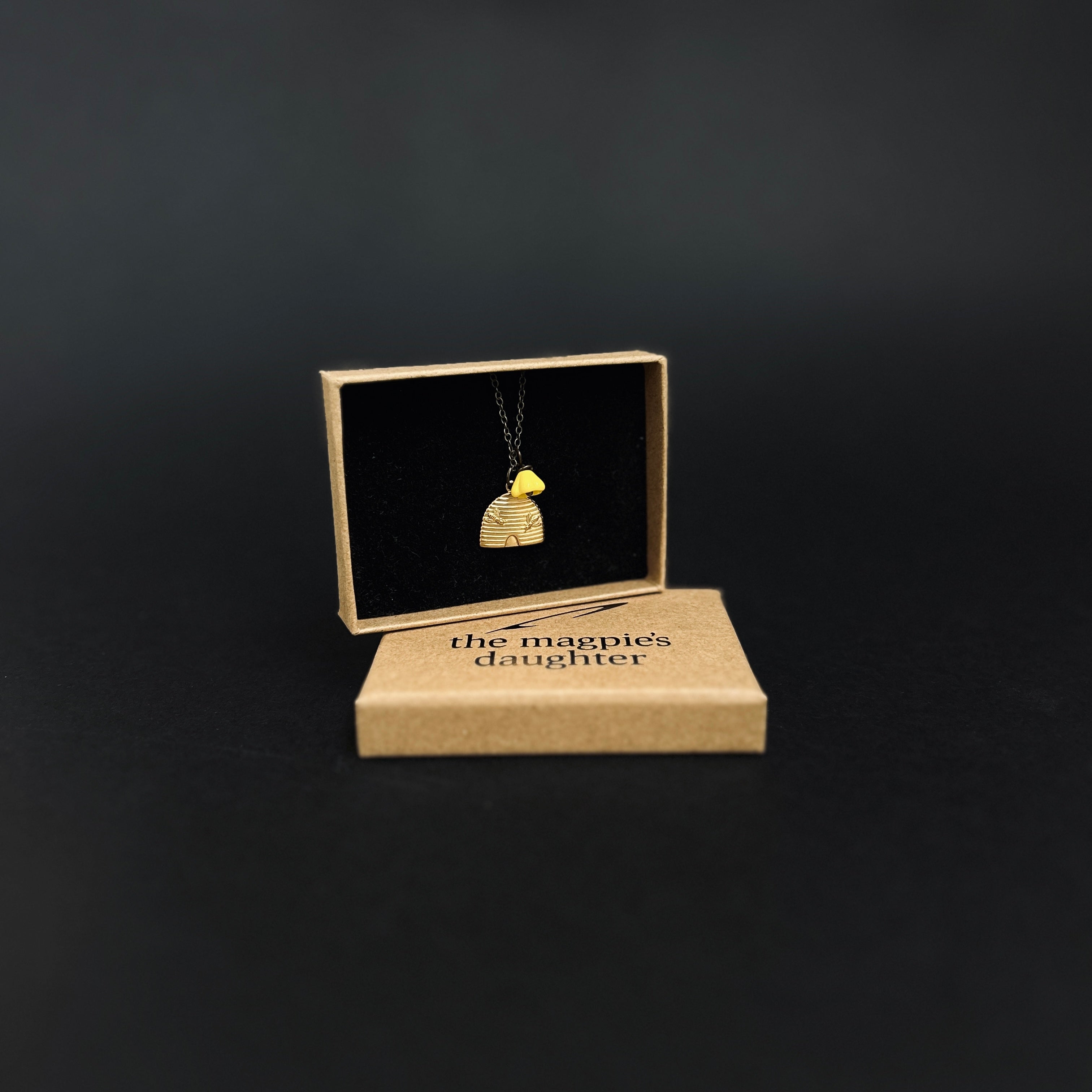 Gold Bee Hive Necklace - The Magpie's Daughter