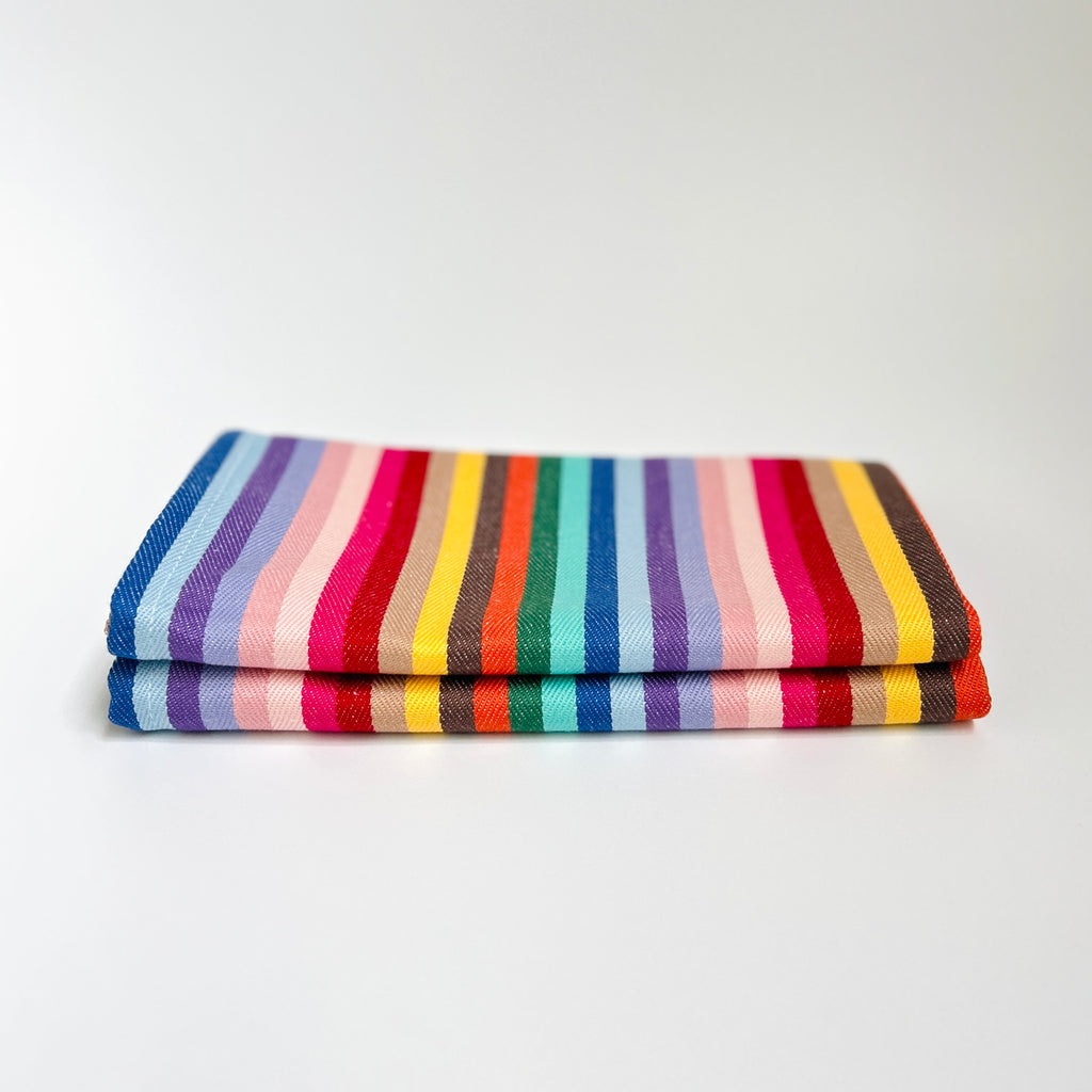 Rainbow Herringbone Woven Tea Towel