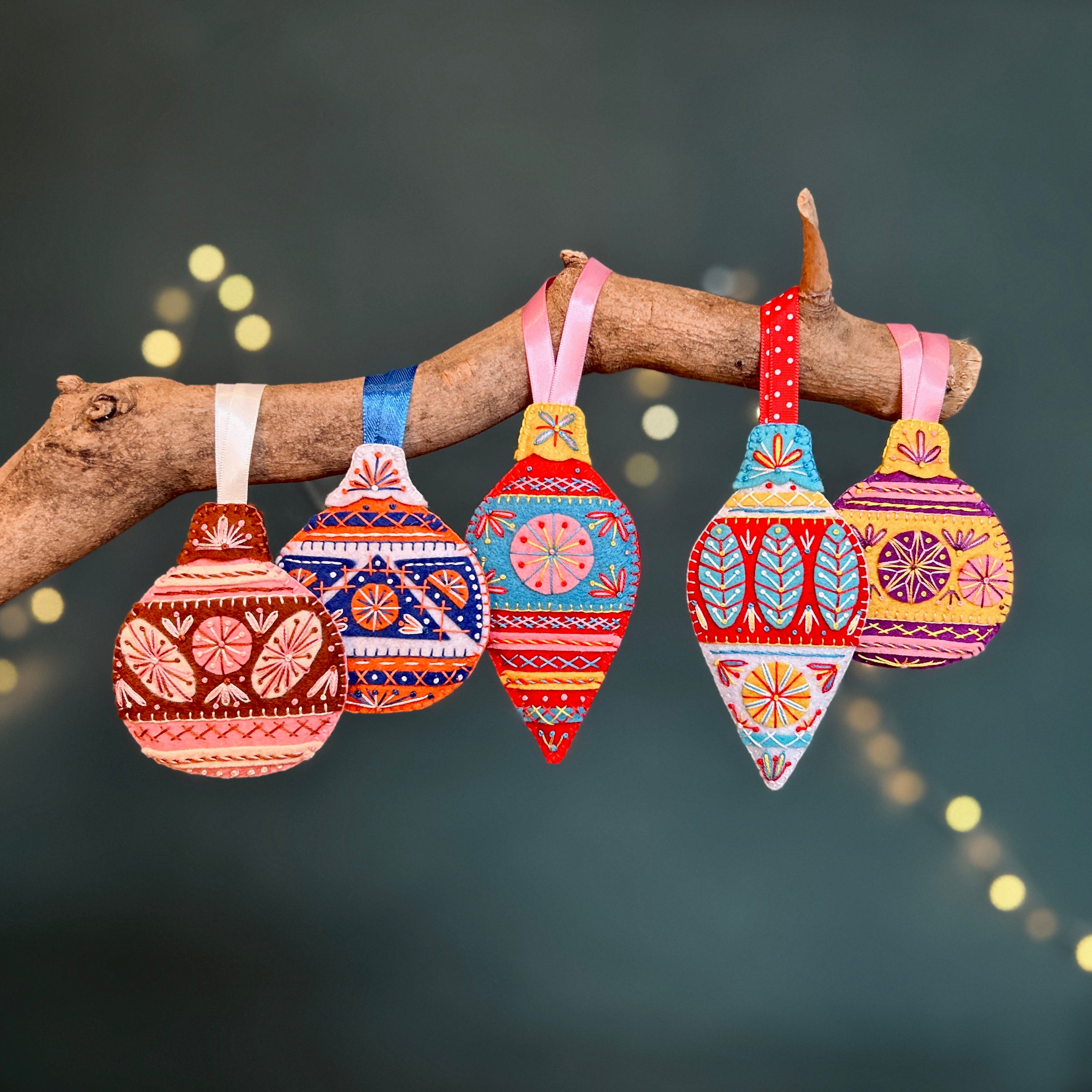 Frockdolly x PHM - Felt Bauble - Folk Christmas