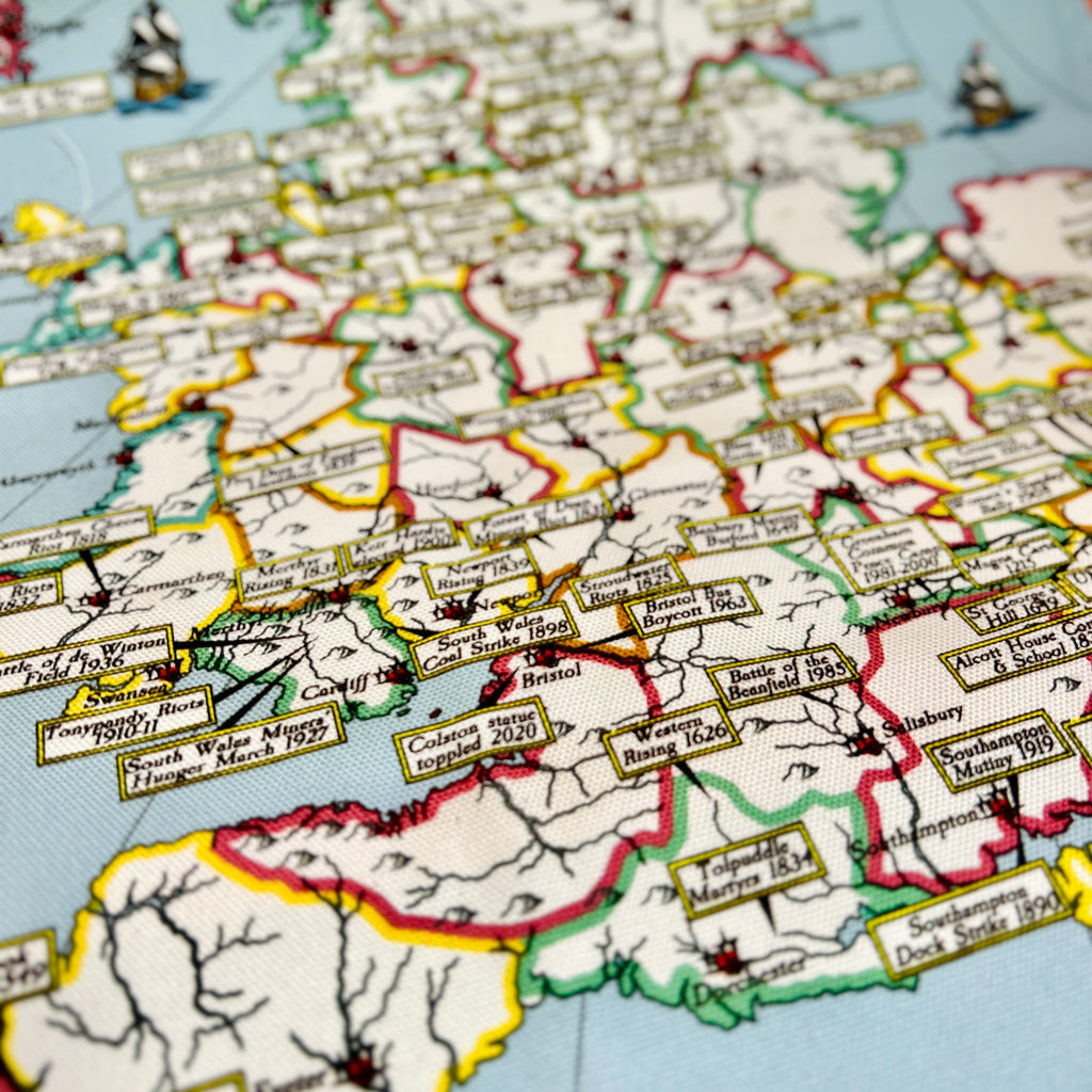 Radical Britain Map - Radical Tea Towel