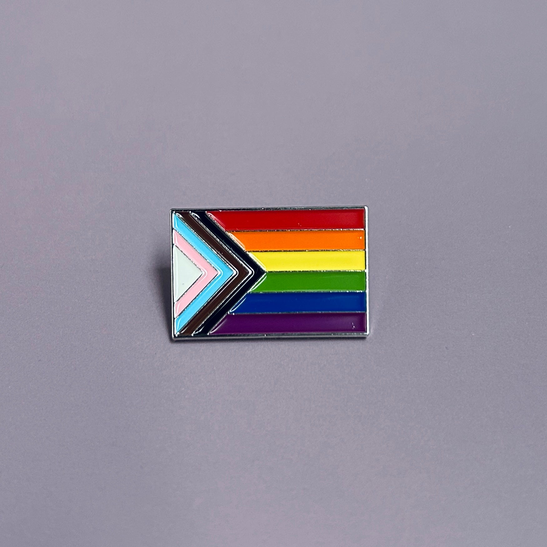Rainbow Progress Flag Pin Badge