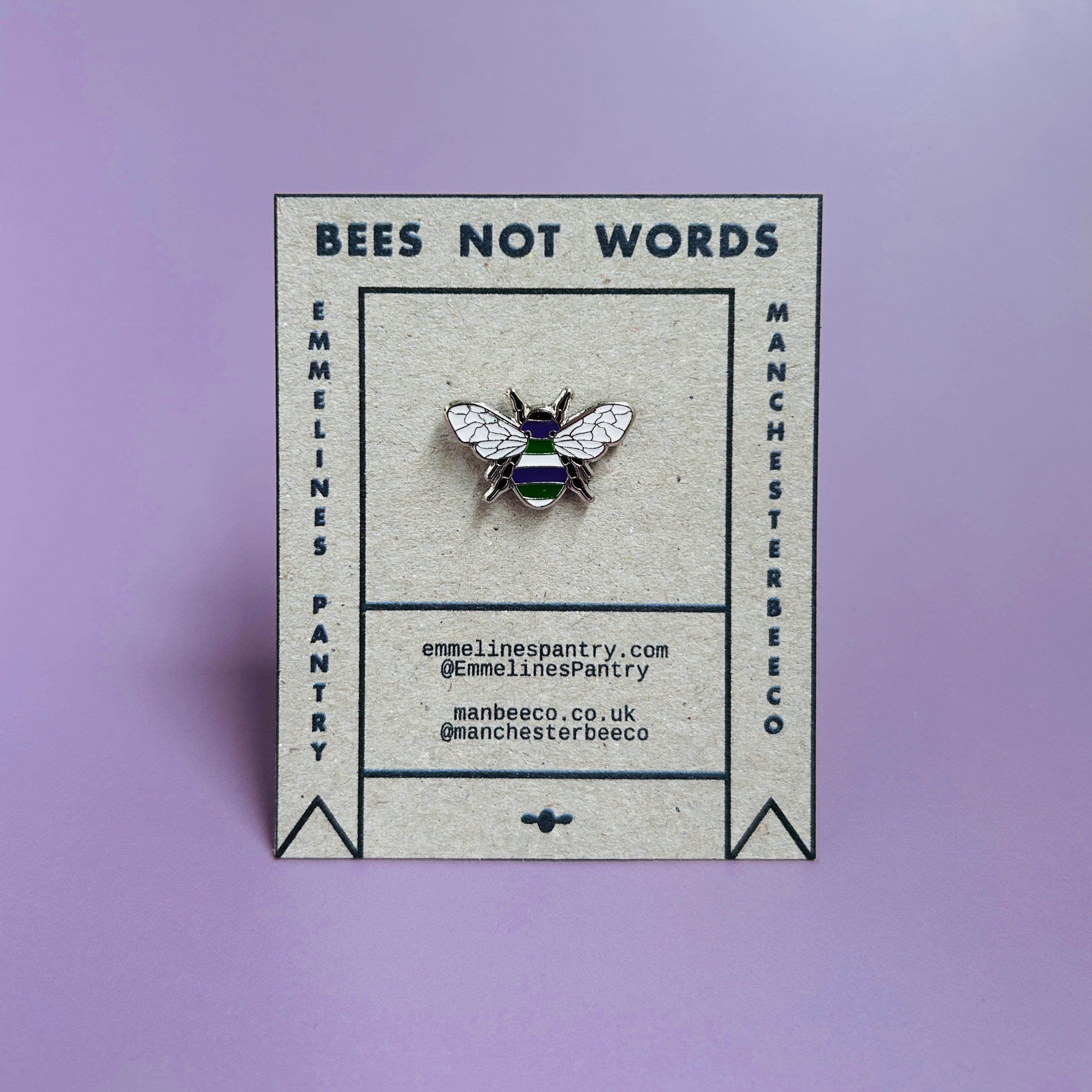 Enamel Suffragette Bee Pin Badge