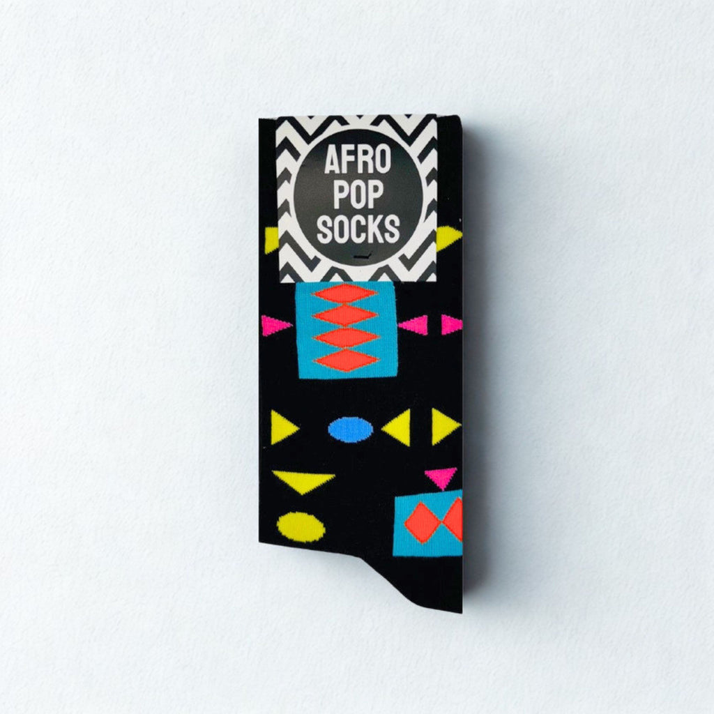 Afropop Socks - Retro Black