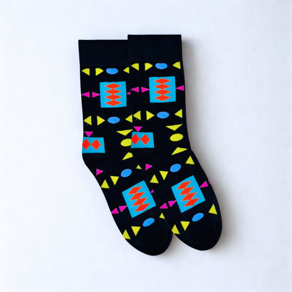 Afropop Socks - Retro Black