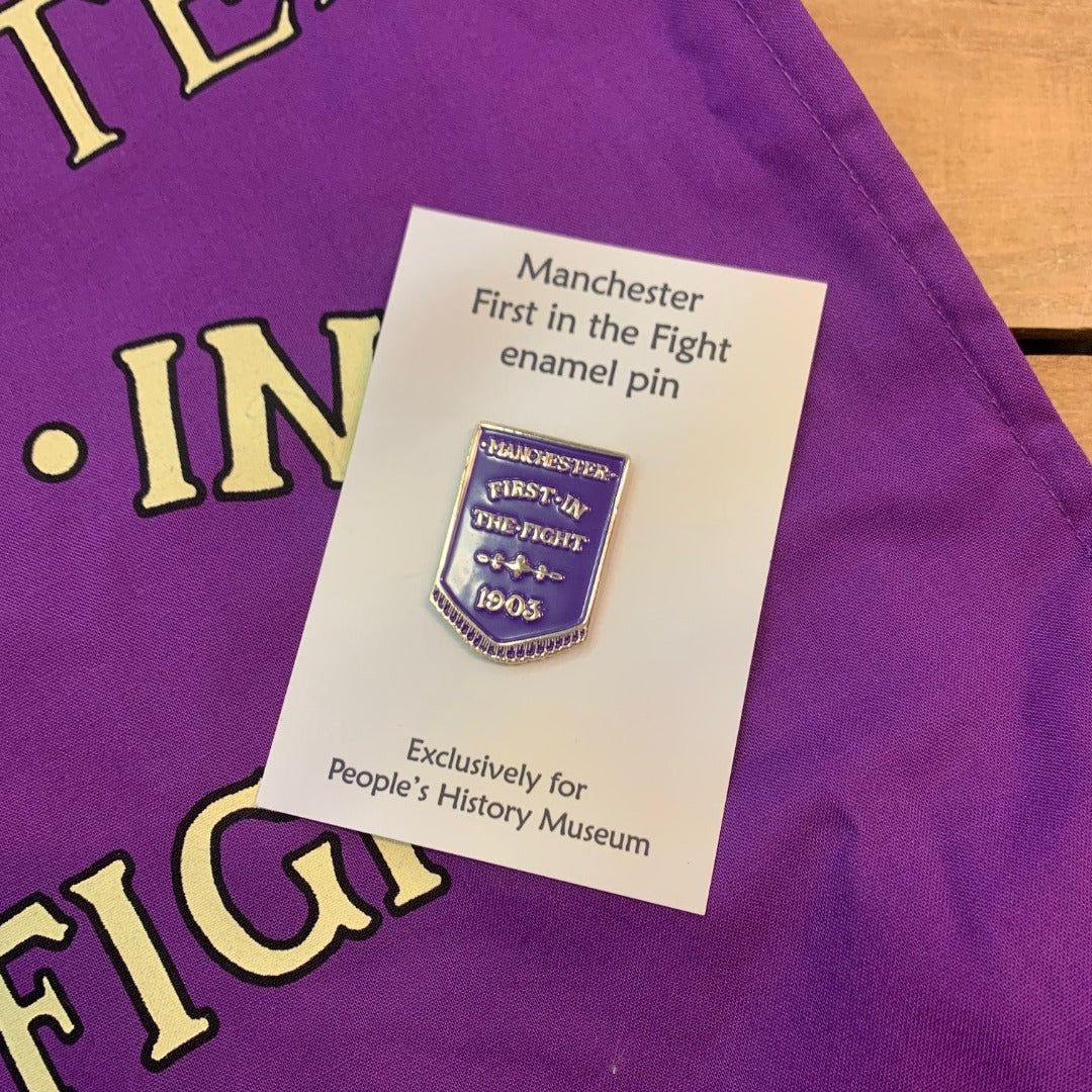 Manchester - First in the Fight enamel pin