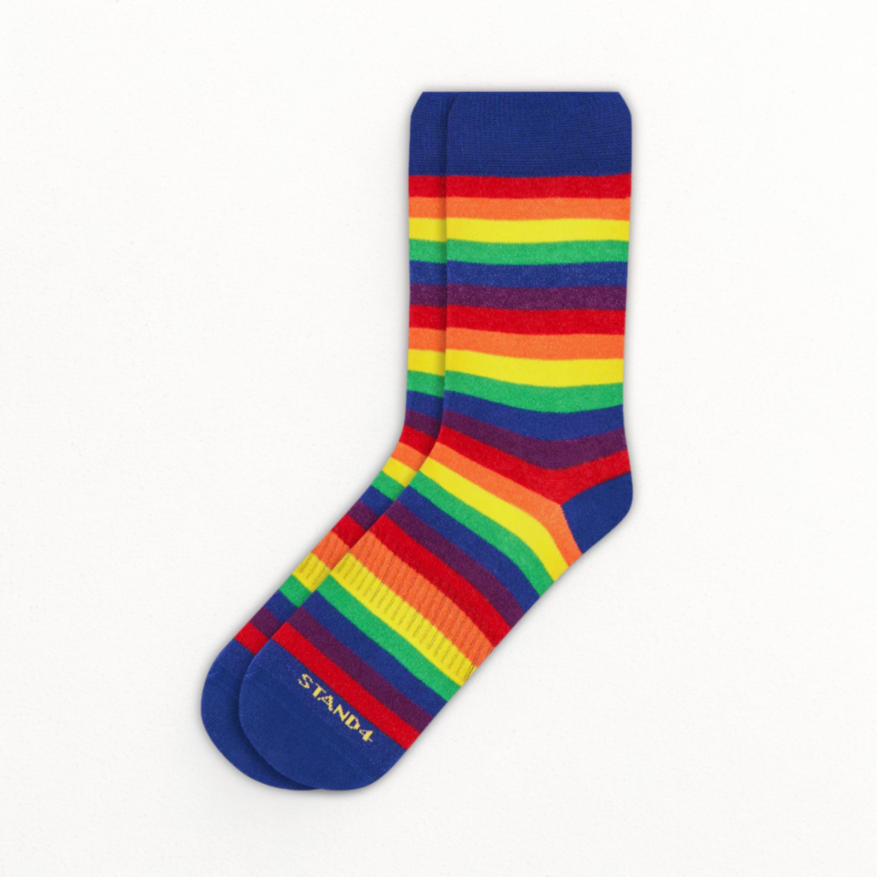 Rainbow Pride Thin Stripe Bamboo Socks - Stand4 Socks