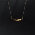 Gold Hexagon Row Necklace - The Magpie's Daughter
