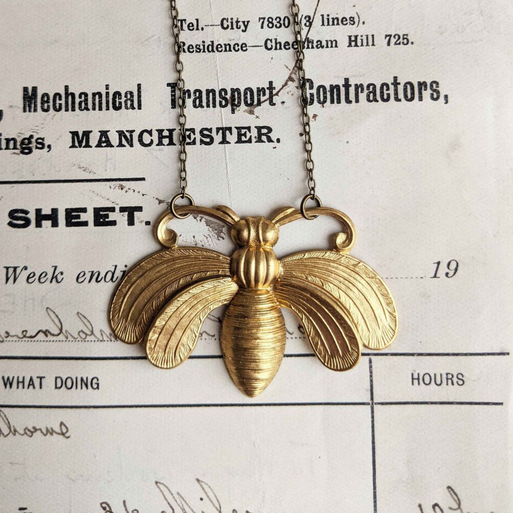 Large Bee Necklace - The Magpie's Daughter