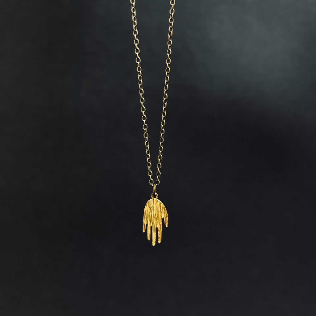 Petite Hand Brass Necklace - The Magpie’s Daughter