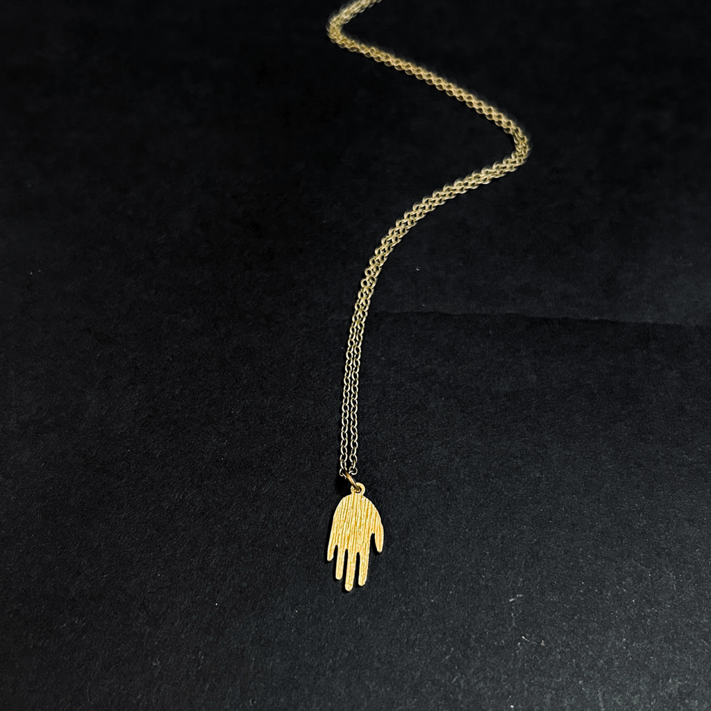 Petite Hand Brass Necklace - The Magpie’s Daughter
