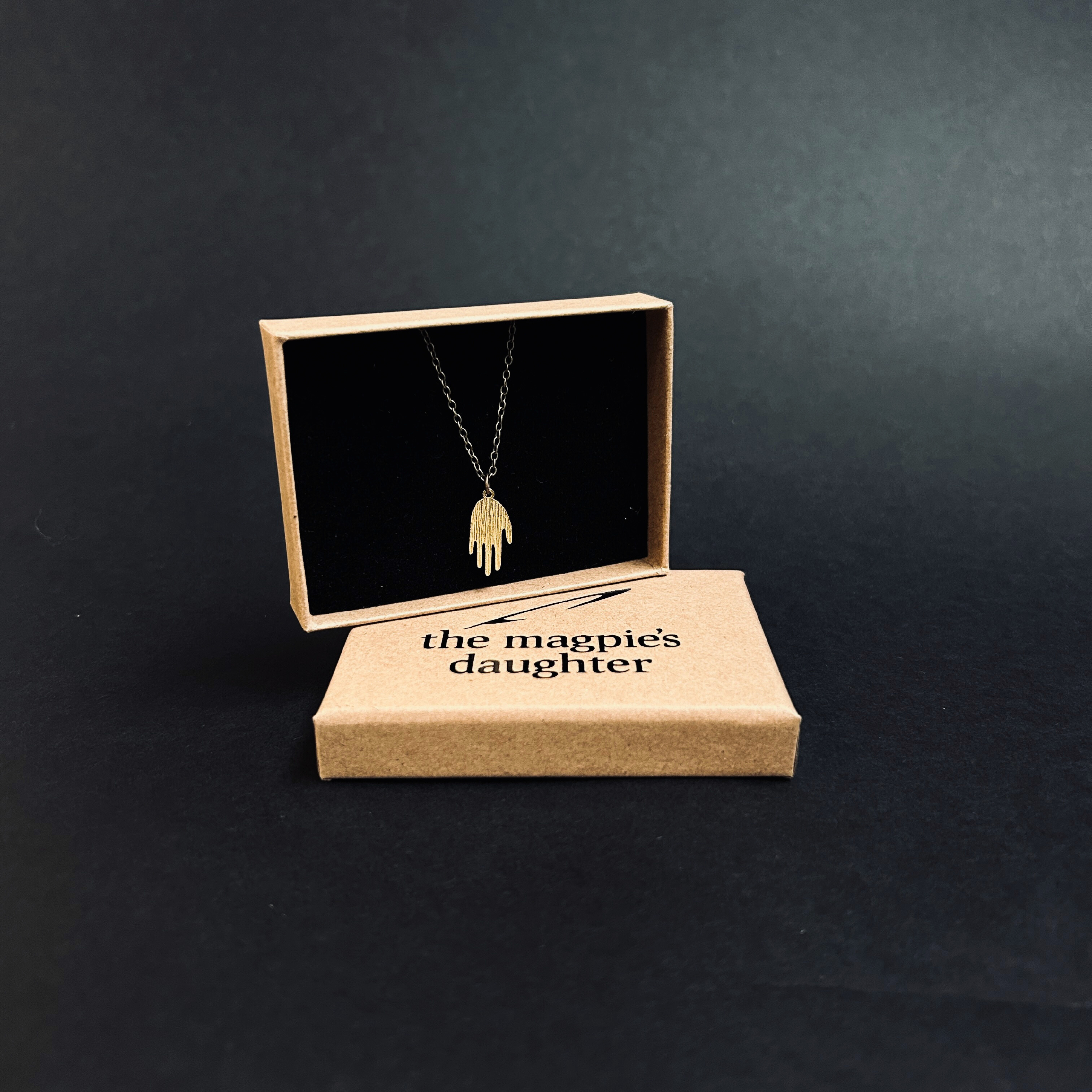 Petite Hand Brass Necklace - The Magpie’s Daughter